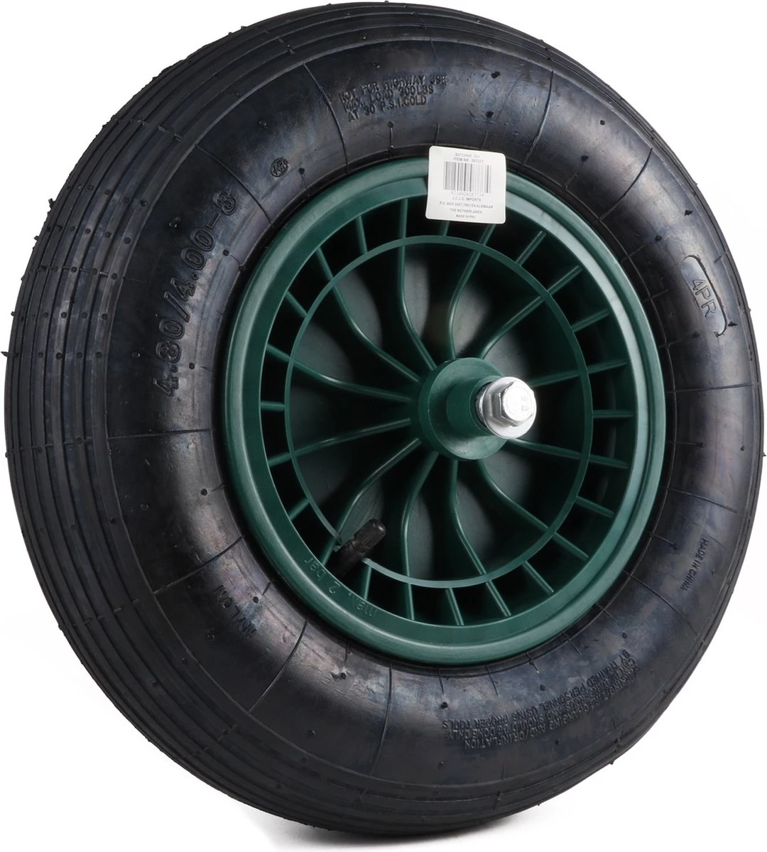 Kruiwagen Wiel 4.00 - 8 Luchtband Lijnprofiel - Asdiameter 20mm 18 Kruiwagen Wiel 4.00 - 8 Luchtband Lijnprofiel - Asdiameter 20mm - Afbeelding 16