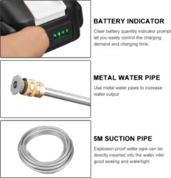 Merkloos Elektrische Accu-Hogedrukreiniger - 1.2mpa - Multifunctioneel Mondstuk - Draagbaar Oplaadbaar Snoerloos - Reinigingsspuitpistool - Met Rijke Accessoires - Voor Auto, Tuin, Terras, Raam - Zwart 22 Merkloos Elektrische Accu-Hogedrukreiniger - 1.2mpa - Multifunctioneel Mondstuk - Draagbaar Oplaadbaar Snoerloos - Reinigingsspuitpistool - Met Rijke Accessoires - Voor Auto, Tuin, Terras, Raam - Zwart -Tuingereedschap Winkel 1152x1200