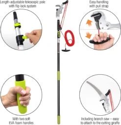 Iceberk Snoeischaar + Snoeizaag (1,45 - 3,70 M) - Telescopische Snoeischaar Voor Het Snoeien Van Bomen En Dichte Struiken Zonder Ladder 11 Iceberk Snoeischaar + Snoeizaag (1,45 - 3,70 M) - Telescopische Snoeischaar Voor Het Snoeien Van Bomen En Dichte Struiken Zonder Ladder -Tuingereedschap Winkel 1157x1200