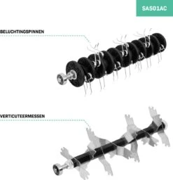 VONROC Elektrische Verticuteermachine - Gazonbeluchter – 1300W – Maaibreedte 320 Mm – 4 Dieptestanden (12/9/6/3 Mm) – Incl. 35L. Opvangbak 17 VONROC Elektrische Verticuteermachine - Gazonbeluchter – 1300W – Maaibreedte 320 Mm – 4 Dieptestanden (12/9/6/3 Mm) – Incl. 35L. Opvangbak -Tuingereedschap Winkel 1160x1200