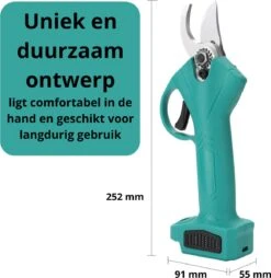 Merkloos Elektrische Snoeischaar - Professioneel - Accu Snoeischaar - 2 Accu's - Tuinieren - Tuinschaar - 30mm -Tuingereedschap Winkel 1165x1200 1