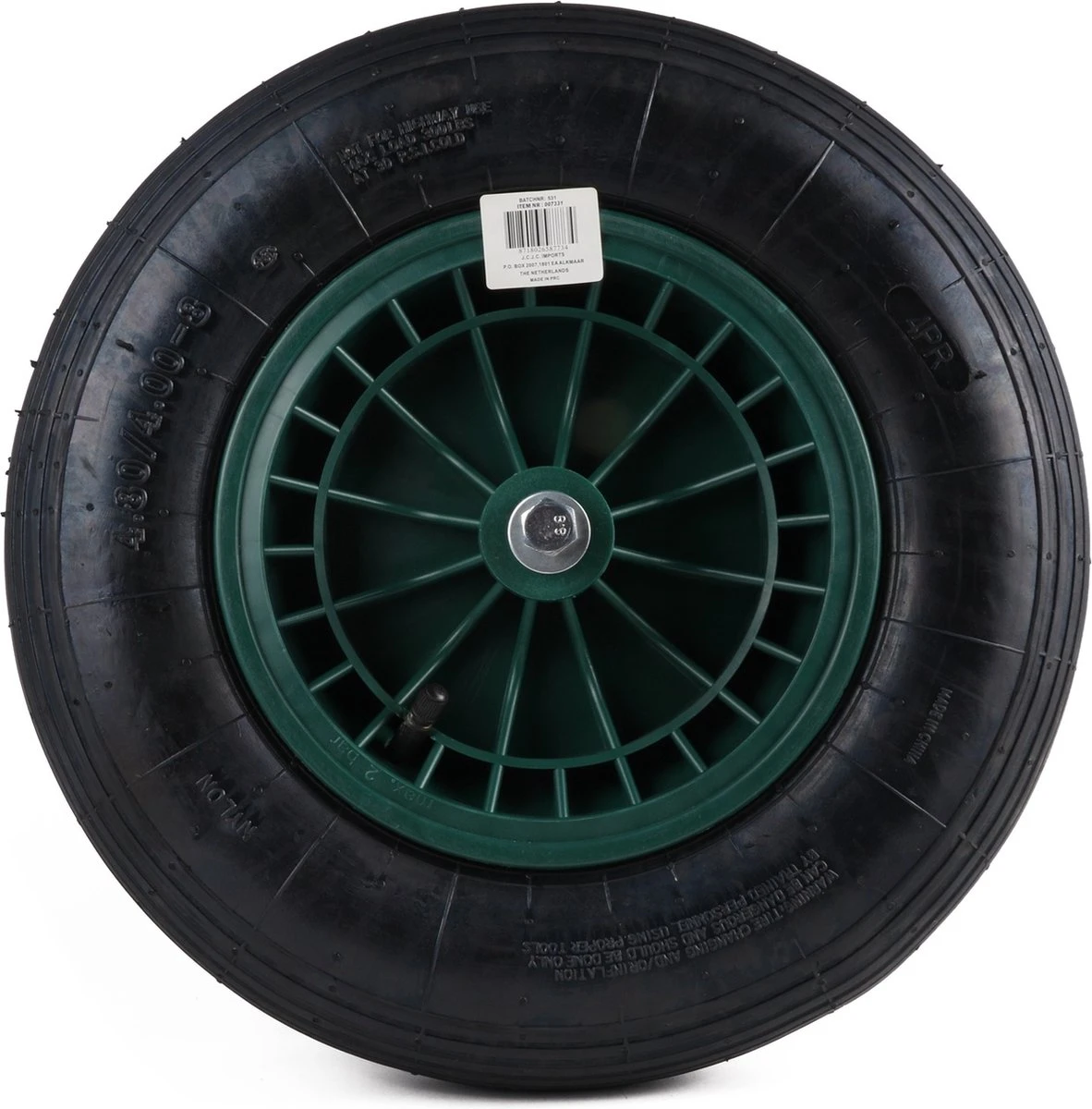 Kruiwagen Wiel 4.00 - 8 Luchtband Lijnprofiel - Asdiameter 20mm 10 Kruiwagen Wiel 4.00 - 8 Luchtband Lijnprofiel - Asdiameter 20mm - Afbeelding 8