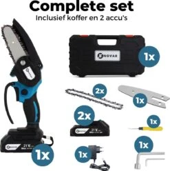 NovarGarden® Mini Kettingzaag NG1 - Met 2x Accu - Takkenzaag - Snoeizaag - Electrisch - Handzaag - Boomzaag - 21V 19 NovarGarden® Mini Kettingzaag NG1 - Met 2x Accu - Takkenzaag - Snoeizaag - Electrisch - Handzaag - Boomzaag - 21V -Tuingereedschap Winkel 1193x1200 3
