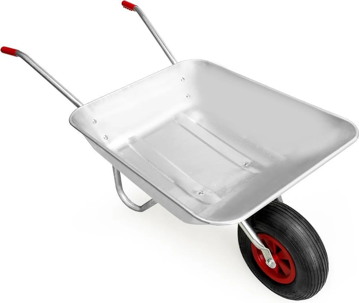 Gardebruk Kruiwagen 80 Liter – Belastbaarheid 100 Kg - Zilver 4 Gardebruk Kruiwagen 80 Liter – Belastbaarheid 100 Kg - Zilver - Afbeelding 2