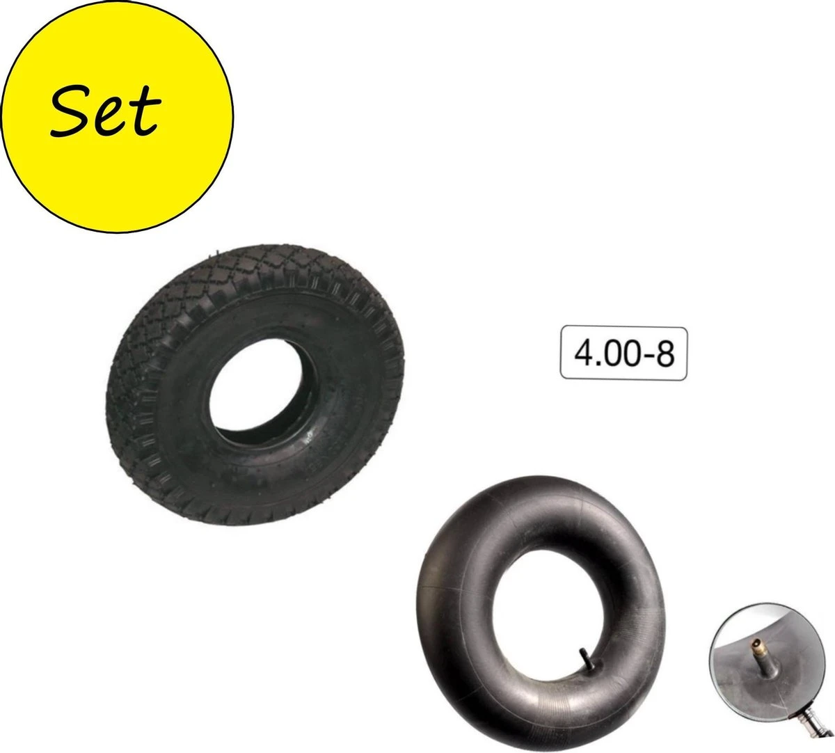 Kruiwagenband Binnen En Buitenband 4.80/4.00-8 4 Kruiwagenband Binnen En Buitenband 4.80/4.00-8 - Afbeelding 2