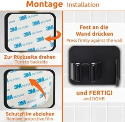 BOTC Bezemhouder - 4 Stuks - RVS - Bezem Ophangsysteem - Bezem Houder - Tuingereedschap - Zwart -Tuingereedschap Winkel 1200x1170 1