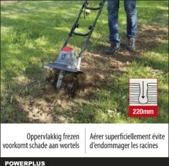Powerplus POWEG7010 Tuinfrees - 1050W - Werkbreedte 320mm - Werkdiepte Max. 220mm - Incl. 4 Messen 10 Powerplus POWEG7010 Tuinfrees - 1050W - Werkbreedte 320mm - Werkdiepte Max. 220mm - Incl. 4 Messen -Tuingereedschap Winkel 1200x1178 1