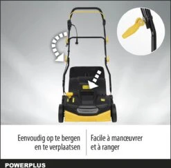 Powerplus POWXG7516 Elektrische Verticuteermachine - Mos Verwijderaar - 1800W - 360mm Maaibreedte- 45L Opvangbak - Incl. Gazonbeluchter/grasbeluchter -Tuingereedschap Winkel 1200x1179 12