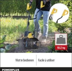 Powerplus POWXG72010 Tuinfrees - 1500W - Werkbreedte 450mm - Werkdiepte Max. 220mm - Incl. 6 Messen En Wielen -Tuingereedschap Winkel 1200x1179 4