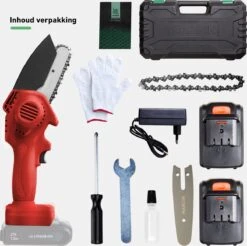Mardin Mini Kettingzaag - Snoeizaag - Kettingzaag - Kettingzaag Electrisch Met 2 Accu - Inclusief Koffer - 1 Extra Accu - Rood -Tuingereedschap Winkel 1200x1193 4