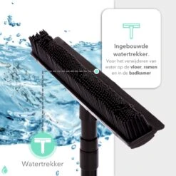 CLEANLY® Rubberen Bezem Met Vloerwisser - Kappersbezem - Zachte Bezem Binnen & Buiten - Vloertrekker Met Steel - 68-150 Cm -Tuingereedschap Winkel 1200x1200 102