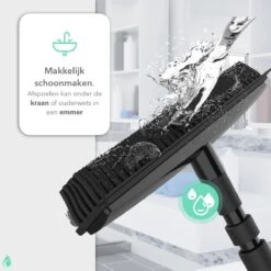 CLEANLY® Rubberen Bezem Met Vloerwisser - Kappersbezem - Zachte Bezem Binnen & Buiten - Vloertrekker Met Steel - 68-150 Cm -Tuingereedschap Winkel 1200x1200 104