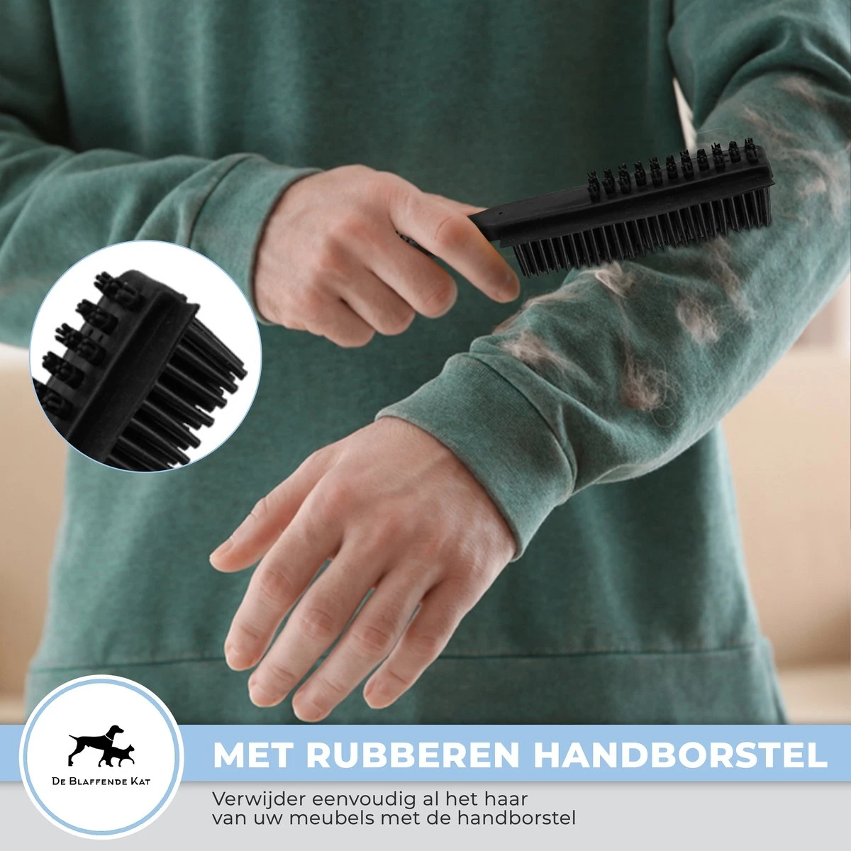 2 In 1 Rubberen Bezem – Bezem Binnen & Buiten – Vloerwisser Met Steel - Met Huisdierhaar Verwijderaar - Vloertrekker – Veger - Extra Lang 160cm 11 2 In 1 Rubberen Bezem – Bezem Binnen & Buiten – Vloerwisser Met Steel - Met Huisdierhaar Verwijderaar - Vloertrekker – Veger - Extra Lang 160cm - Afbeelding 9
