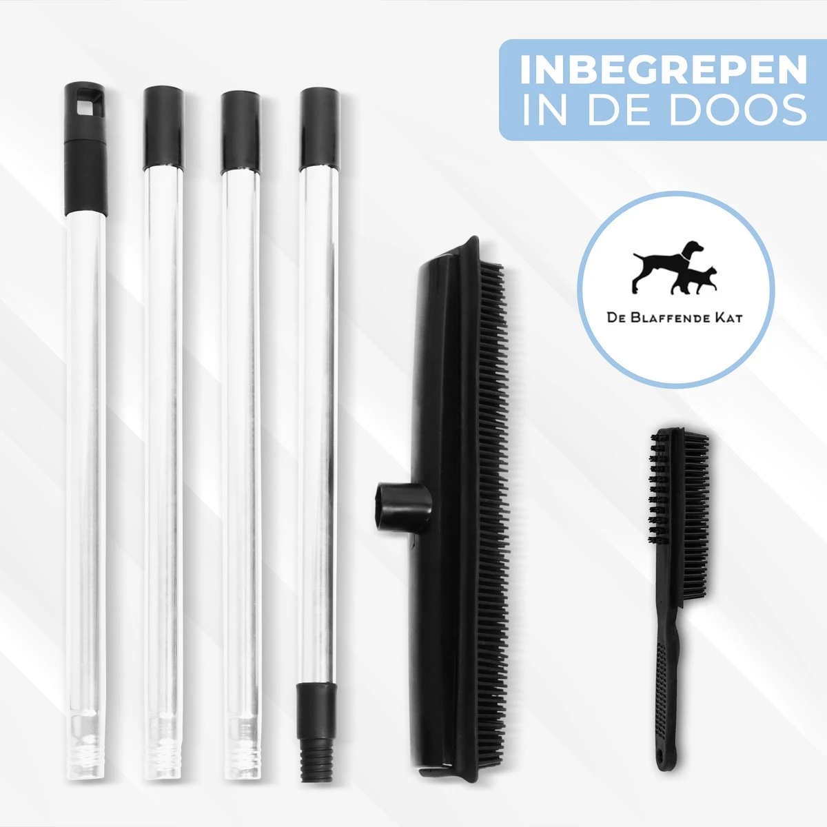 2 In 1 Rubberen Bezem – Bezem Binnen & Buiten – Vloerwisser Met Steel - Met Huisdierhaar Verwijderaar - Vloertrekker – Veger - Extra Lang 160cm 13 2 In 1 Rubberen Bezem – Bezem Binnen & Buiten – Vloerwisser Met Steel - Met Huisdierhaar Verwijderaar - Vloertrekker – Veger - Extra Lang 160cm - Afbeelding 11