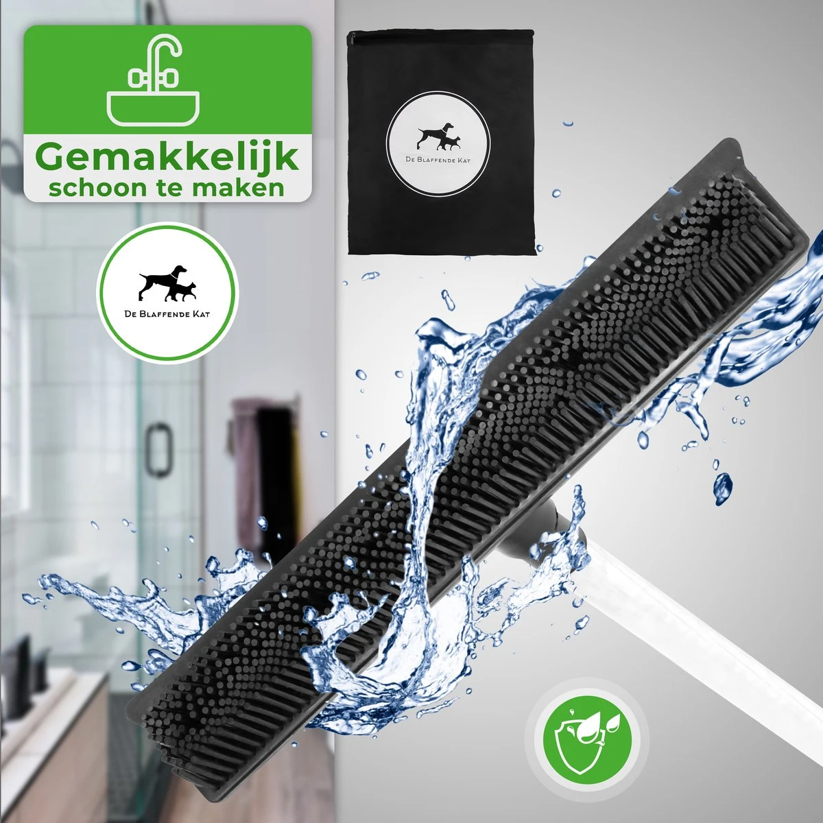 De Blaffende Kat 2 In 1 Rubberen Bezem – Bezem Binnen & Buiten – Vloerwisser Met Steel - Vloertrekker – Veger - Extra Lang 160cm 10 De Blaffende Kat 2 In 1 Rubberen Bezem – Bezem Binnen & Buiten – Vloerwisser Met Steel - Vloertrekker – Veger - Extra Lang 160cm - Afbeelding 8