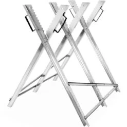 Merkloos Monzana Zaagbok - Metaal Opvouwbaar 83x81x88cm - Zilver -Tuingereedschap Winkel 1200x1200 318