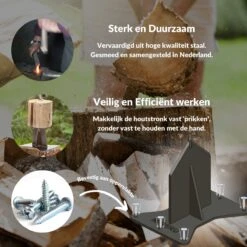 Miseru Houtklover – Geen Bijl Nodig – No Axe - Houtsplijter – Houtkliever – HANDMADE In Holland - Houtklover Voor Aanmaakhout – Metaal 13 Miseru Houtklover – Geen Bijl Nodig – No Axe - Houtsplijter – Houtkliever – HANDMADE In Holland - Houtklover Voor Aanmaakhout – Metaal -Tuingereedschap Winkel 1200x1200 335