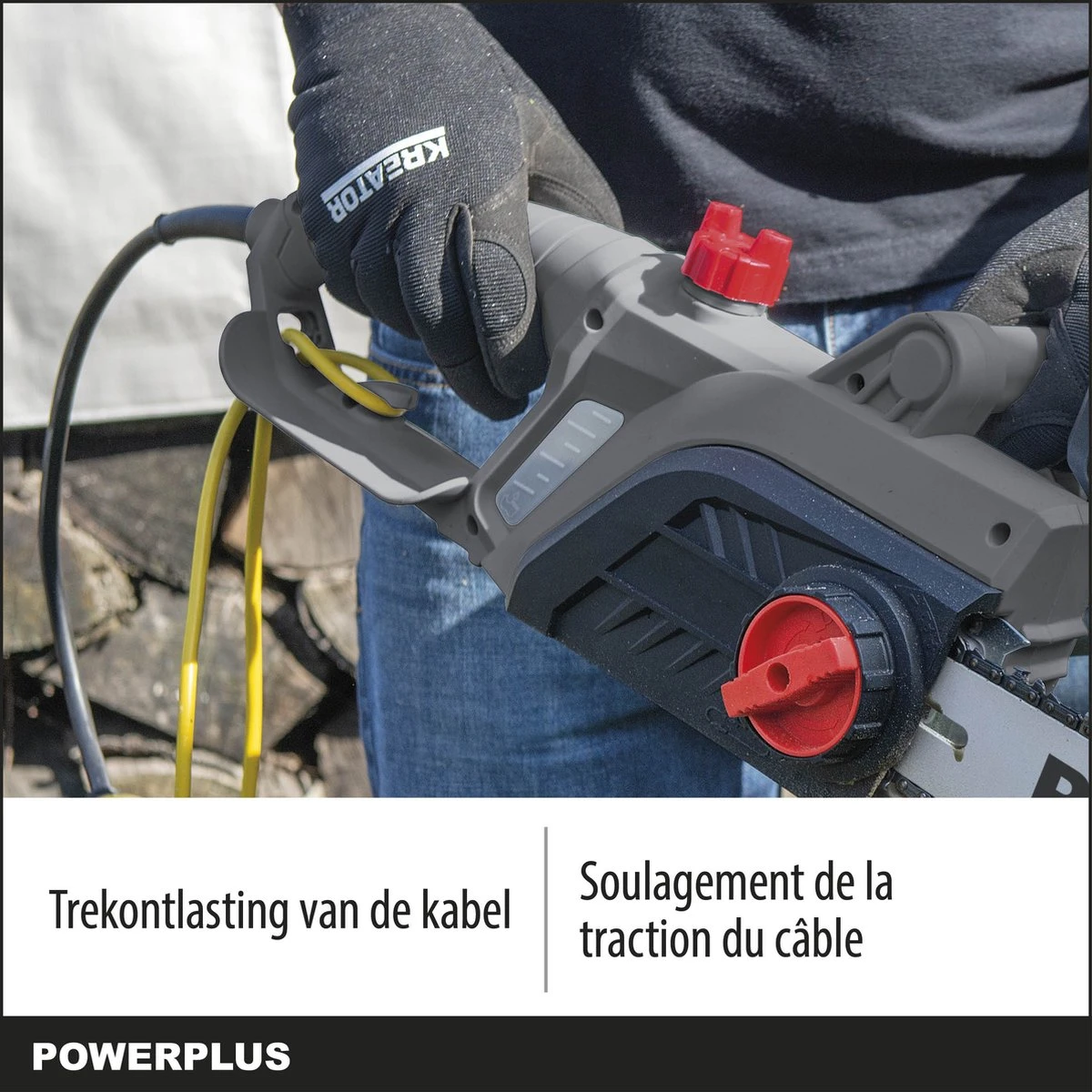 Powerplus POWEG10110 Elektrische Kettingzaag - 2200W - Zwaardlengte 400mm - Automatische Kettingsmering - Incl. 1x Ketting En 1x Zwaard 8 Powerplus POWEG10110 Elektrische Kettingzaag - 2200W - Zwaardlengte 400mm - Automatische Kettingsmering - Incl. 1x Ketting En 1x Zwaard - Afbeelding 6