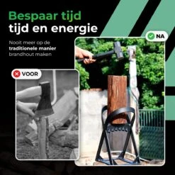 Lighted Lifestyle™| Houtklover Voor Aanmaakhout Incl. Kloofhamer - Houtsplijter - Houtkliever - Snel Haardhout - Gietijzer - Incl. Schroeven -Tuingereedschap Winkel 1200x1200 429