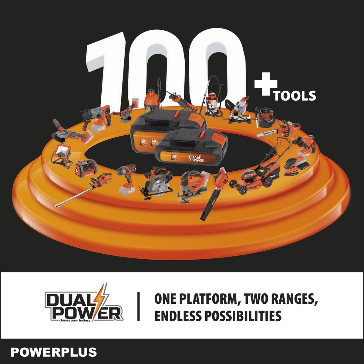 Powerplus Dual Power POWDPGSET33 Accu Kettingzaag - 40V - 30 Cm Zwaardlengte -2x20V Accu -1 X Lader 6 Powerplus Dual Power POWDPGSET33 Accu Kettingzaag - 40V - 30 Cm Zwaardlengte -2x20V Accu -1 X Lader - Afbeelding 5