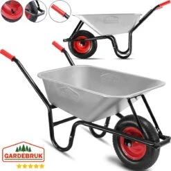 Gardebruk Kruiwagen 100L - Luchtband - 250kg Draagkracht Zilver 25 Gardebruk Kruiwagen 100L - Luchtband - 250kg Draagkracht Zilver -Tuingereedschap Winkel 1200x1200 465
