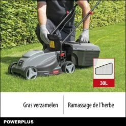 Powerplus POWEG63703 Elektrische Grasmaaier - Grasmachine Voor Kleine Tuin - 1000 W - 32cm Maaibreedte - 30L Opvangbak - Verstelbare Maaihoogte -Tuingereedschap Winkel 1200x1200 577