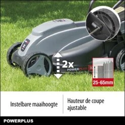 Powerplus POWEG63703 Elektrische Grasmaaier - Grasmachine Voor Kleine Tuin - 1000 W - 32cm Maaibreedte - 30L Opvangbak - Verstelbare Maaihoogte -Tuingereedschap Winkel 1200x1200 579