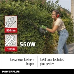 Powerplus POWEG40100 Elektrische Heggenschaar - 550W - Snoeien En Knippen - Zwaardlengte 560mm - Mesafstand 16mm - Haagschaar Voor Tuinonderhoud -Tuingereedschap Winkel 1200x1200 82