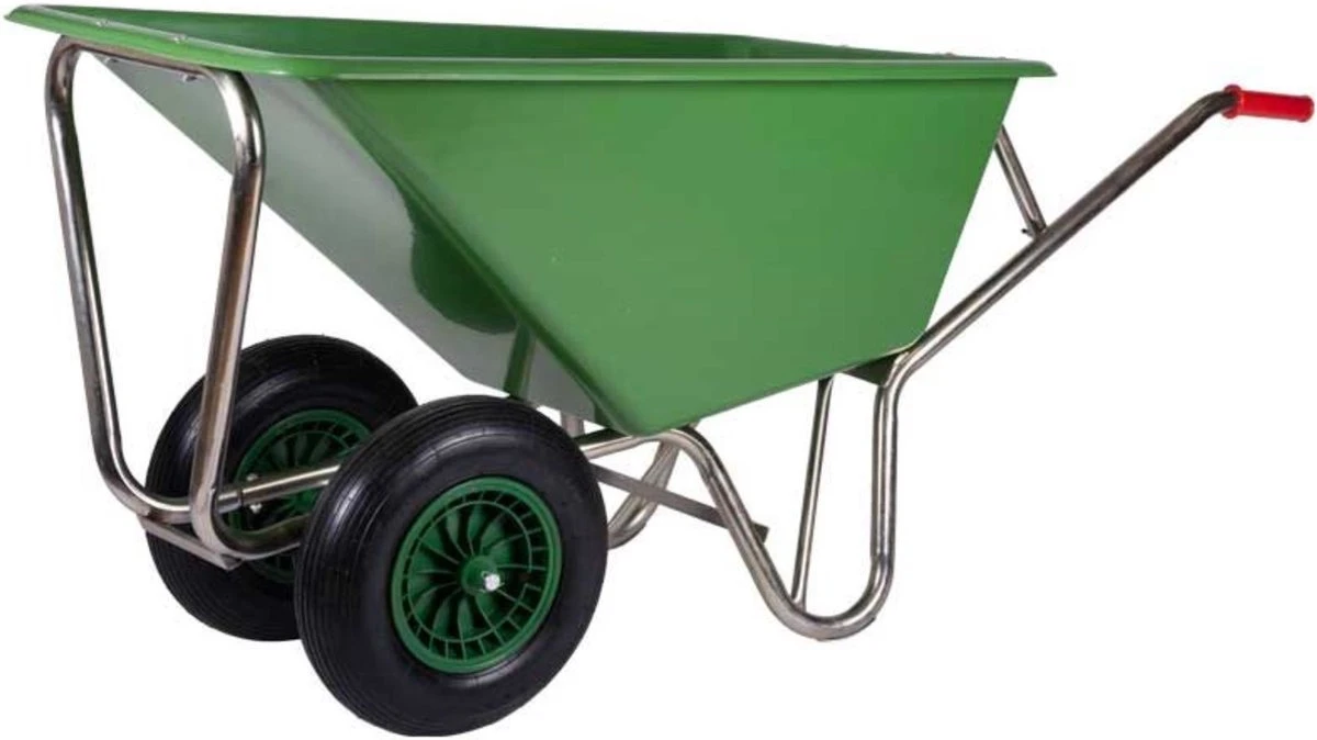 Kruiwagen Met Dubbel Luchtwiel Stal Eco Groen 160 Liter 3 Kruiwagen Met Dubbel Luchtwiel Stal Eco Groen 160 Liter