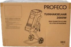Profeco Stille Hakselaar 2000W - Tuinhakselaar - Versnipperaar Voor 45mm Takdikte - Incl. 50 Liter Opvangzak En Veilige Duwstok -Tuingereedschap Winkel 1200x800 148