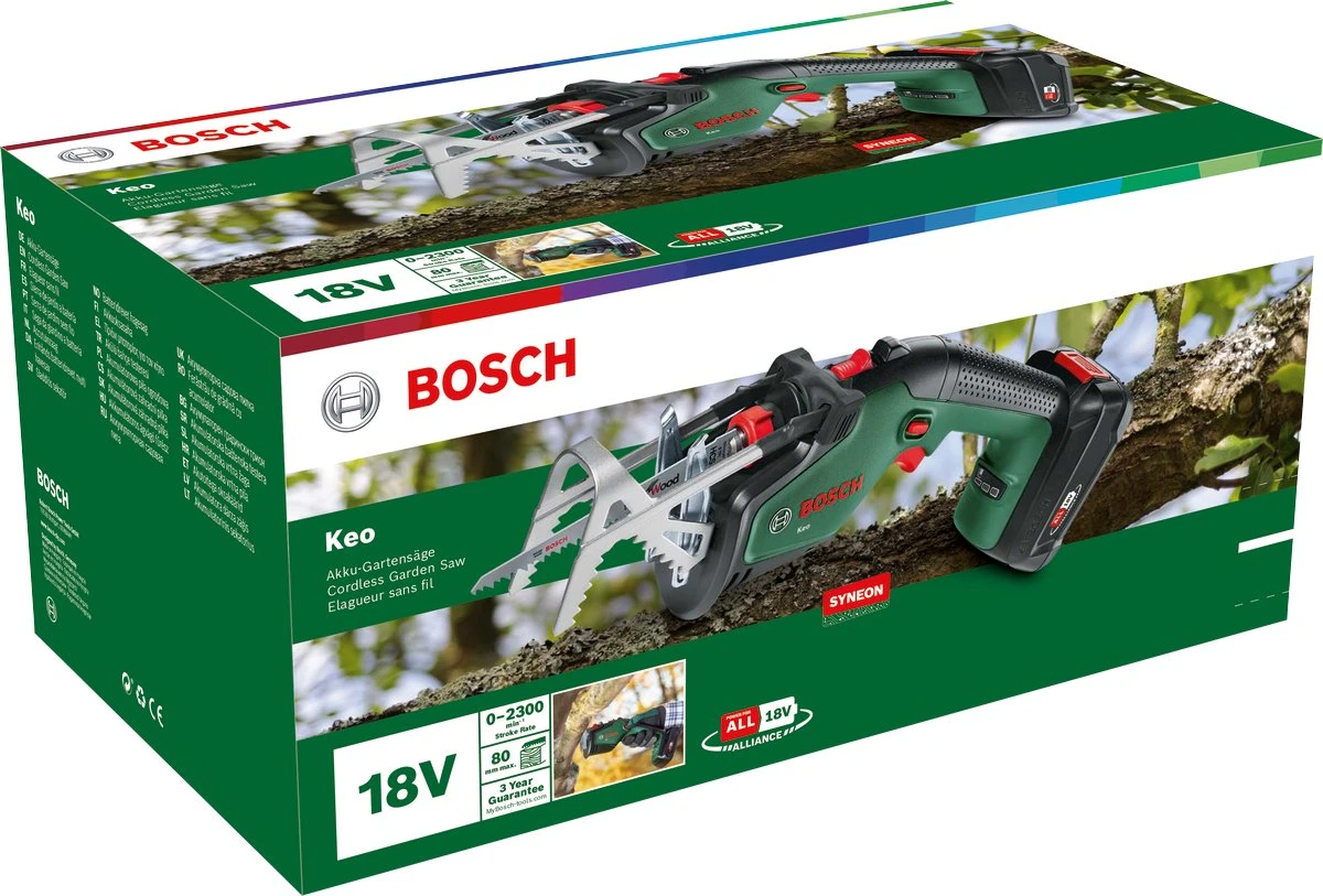 Bosch KEO 18 Accu Tuinzaagmachine - Snijdiameter Van 80 Mm - Met 18 V Accu En Lader 11 Bosch KEO 18 Accu Tuinzaagmachine - Snijdiameter Van 80 Mm - Met 18 V Accu En Lader - Afbeelding 9