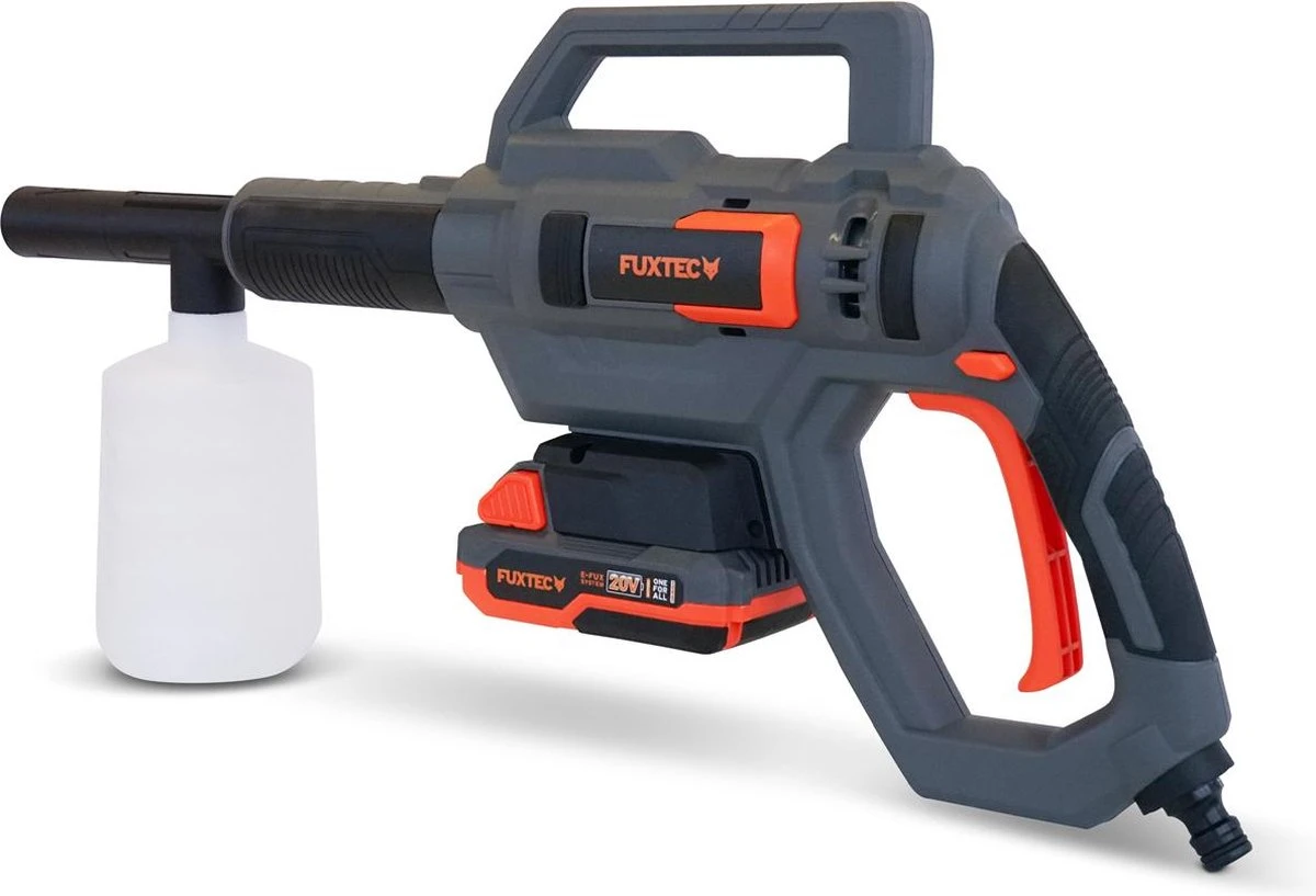 FUXTEC Hogedrukreiniger Accu 20V - Set Met Batterij (2Ah) En Lader (1A) & Accessoires 12 FUXTEC Hogedrukreiniger Accu 20V - Set Met Batterij (2Ah) En Lader (1A) & Accessoires - Afbeelding 10