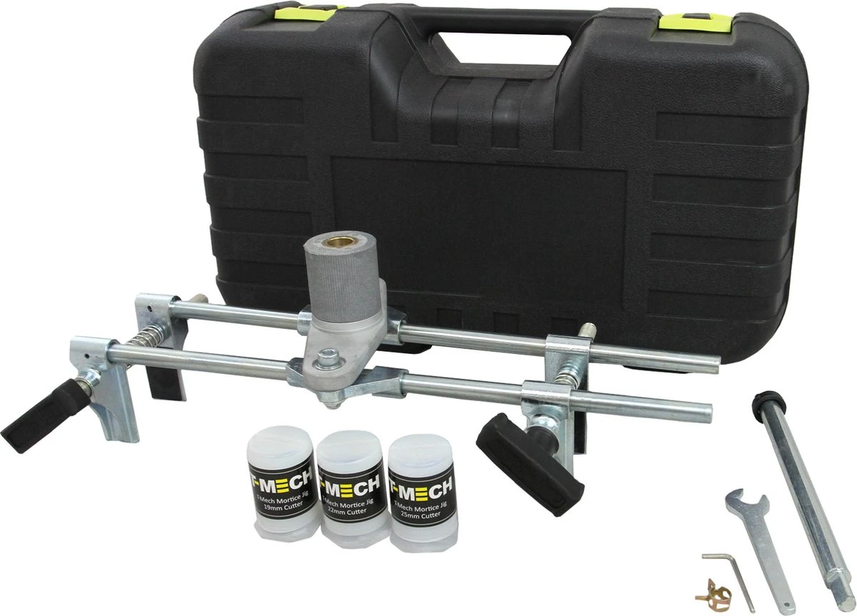 T-Mech Slotkast Frees – Freesmal Deurslot - Inclusief 6 Hardmetalen Frezen - 43 Cm H X 20 Cm B X 15 Cm D - Nauwkeurige Frees In 5 Minuten 4 T-Mech Slotkast Frees – Freesmal Deurslot - Inclusief 6 Hardmetalen Frezen - 43 Cm H X 20 Cm B X 15 Cm D - Nauwkeurige Frees In 5 Minuten - Afbeelding 2