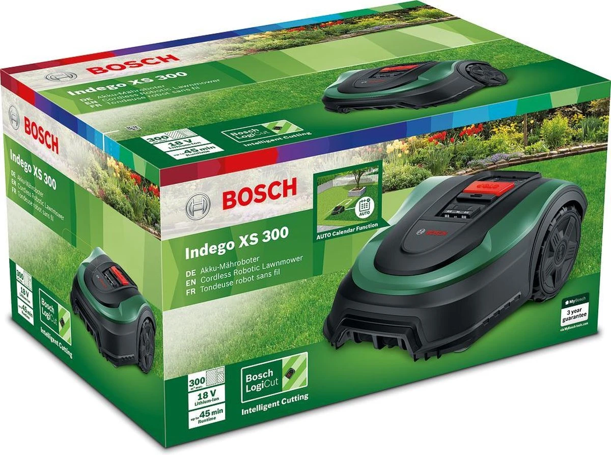 Bosch Indego XS 300 Robotmaaier - Maaibreedte 19 Cm - Voor Gazons Tot 300 M2 8 Bosch Indego XS 300 Robotmaaier - Maaibreedte 19 Cm - Voor Gazons Tot 300 M2 - Afbeelding 6