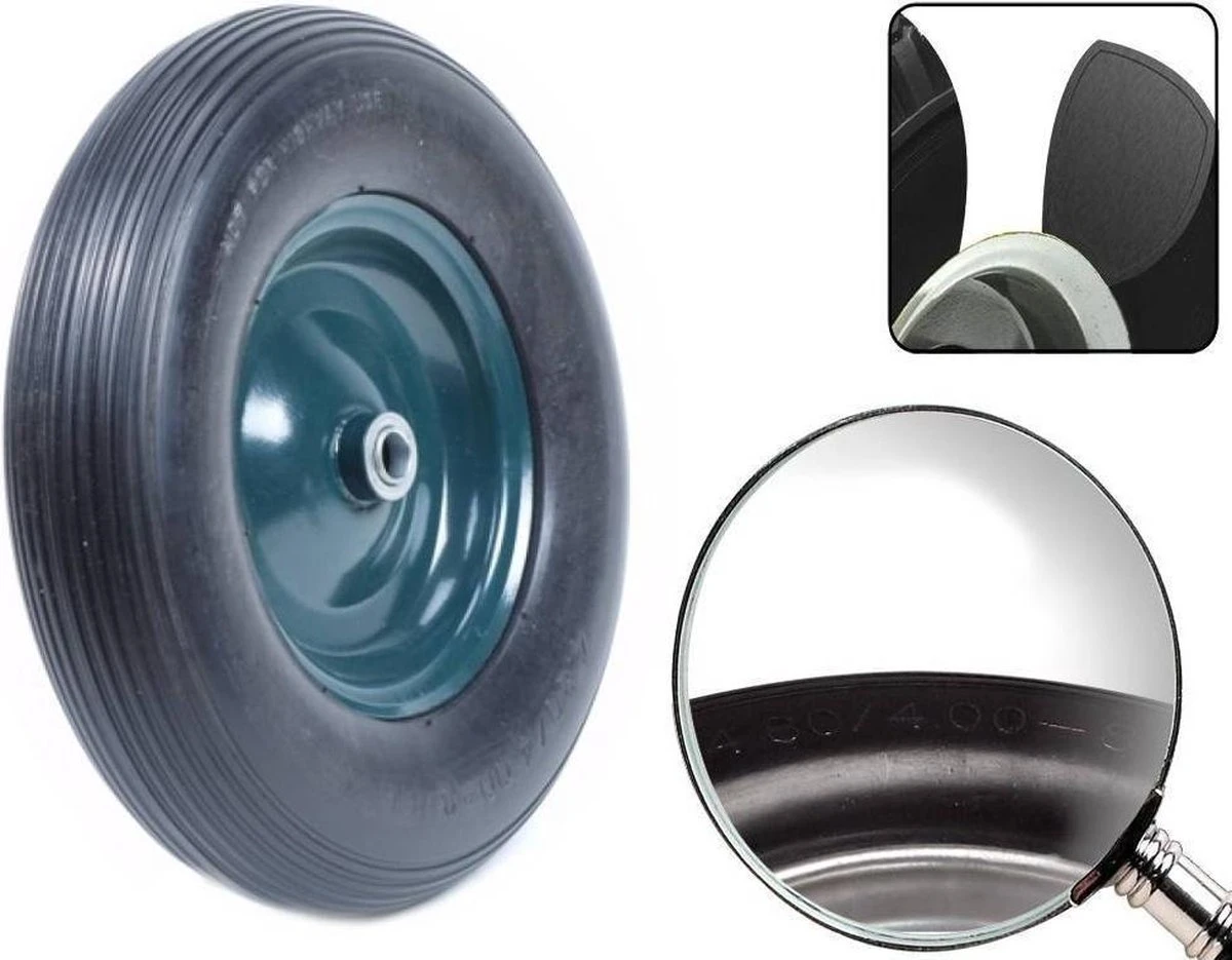 Benson Anti Lek Kruiwagenwiel 4.80 / 4.00-8 Mix Kleur 3 Benson Anti Lek Kruiwagenwiel 4.80 / 4.00-8 Mix Kleur