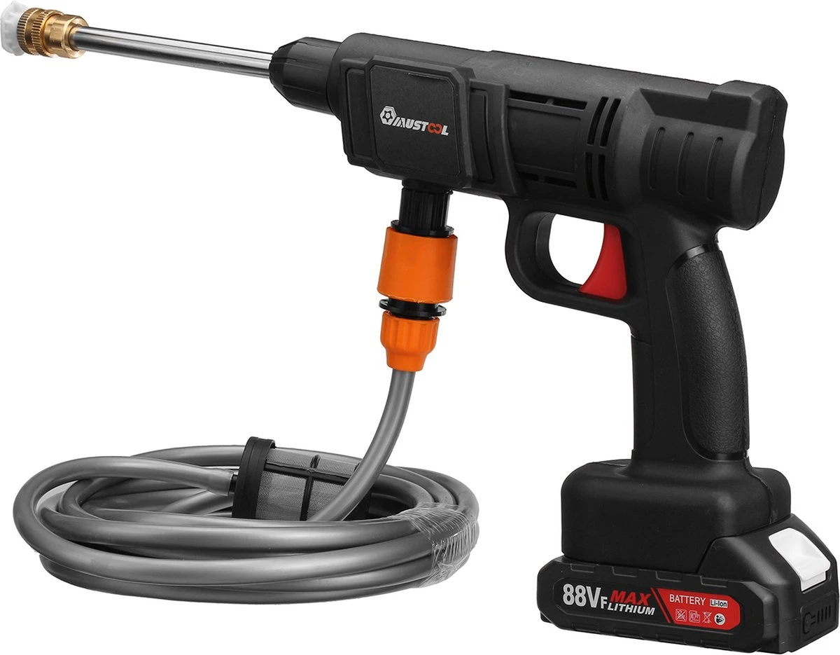 Merkloos Elektrische Accu-Hogedrukreiniger - 1.2mpa - Multifunctioneel Mondstuk - Draagbaar Oplaadbaar Snoerloos - Reinigingsspuitpistool - Met Rijke Accessoires - Voor Auto, Tuin, Terras, Raam - Zwart 13 Merkloos Elektrische Accu-Hogedrukreiniger - 1.2mpa - Multifunctioneel Mondstuk - Draagbaar Oplaadbaar Snoerloos - Reinigingsspuitpistool - Met Rijke Accessoires - Voor Auto, Tuin, Terras, Raam - Zwart - Afbeelding 11