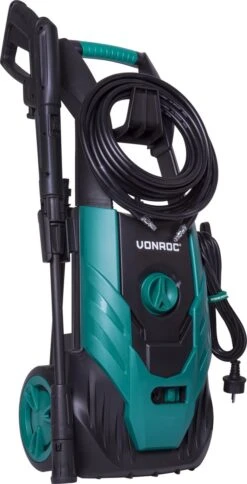 VONROC Hogedrukreiniger V18-2 1800W – 140 Bar – 420 L/h – Incl. 8m Slang, Geïntegreerde Reinigingsmiddelen Tank, Terrasreiniger, Spuitstukken En Accessoires -Tuingereedschap Winkel 613x1200 1