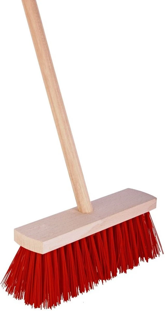 Synx Tools Harde Bezem Rood- Tuinbezem -Nylon - 30 Cm - Straatbezem - Bezems - Besem Veger - Buiten Bezem Met Steel 150 Cm - Schoonmaakartikelen - Schrobborstels 4 Synx Tools Harde Bezem Rood- Tuinbezem -Nylon - 30 Cm - Straatbezem - Bezems - Besem Veger - Buiten Bezem Met Steel 150 Cm - Schoonmaakartikelen - Schrobborstels - Afbeelding 2