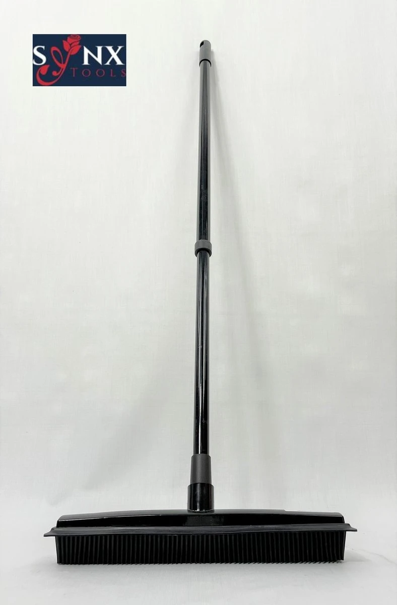 Synx Tools Zachte Bezem Rubberen Zwart 30cm Vloertrekker Binnen Bezem - Pet Hair Remover Bezems - Huisdierhaar Verwijderaar En Kappersbezem Met Steel - Vloertrekkers Met Bezemsteel - Vloertrekker Badkamer - 60/120 Cm Steel 3 Synx Tools Zachte Bezem Rubberen Zwart 30cm Vloertrekker Binnen Bezem - Pet Hair Remover Bezems - Huisdierhaar Verwijderaar En Kappersbezem Met Steel - Vloertrekkers Met Bezemsteel - Vloertrekker Badkamer - 60/120 Cm Steel