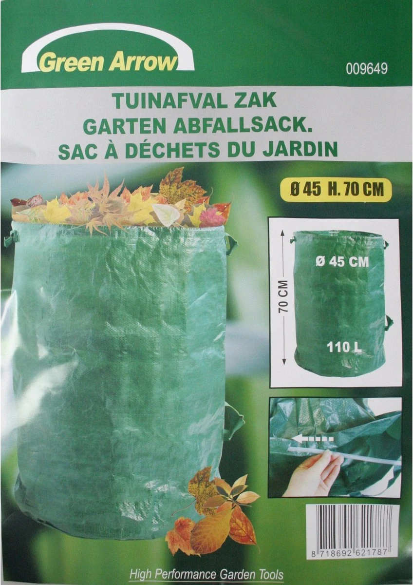 Benson Tuinafval Zak Heavy Duty 110 Liter – 70x45cm | Puinzak | Grote Zak Voor Het Opslaan Van Bladeren Takken En Afval 5 Benson Tuinafval Zak Heavy Duty 110 Liter – 70x45cm | Puinzak | Grote Zak Voor Het Opslaan Van Bladeren Takken En Afval - Afbeelding 3