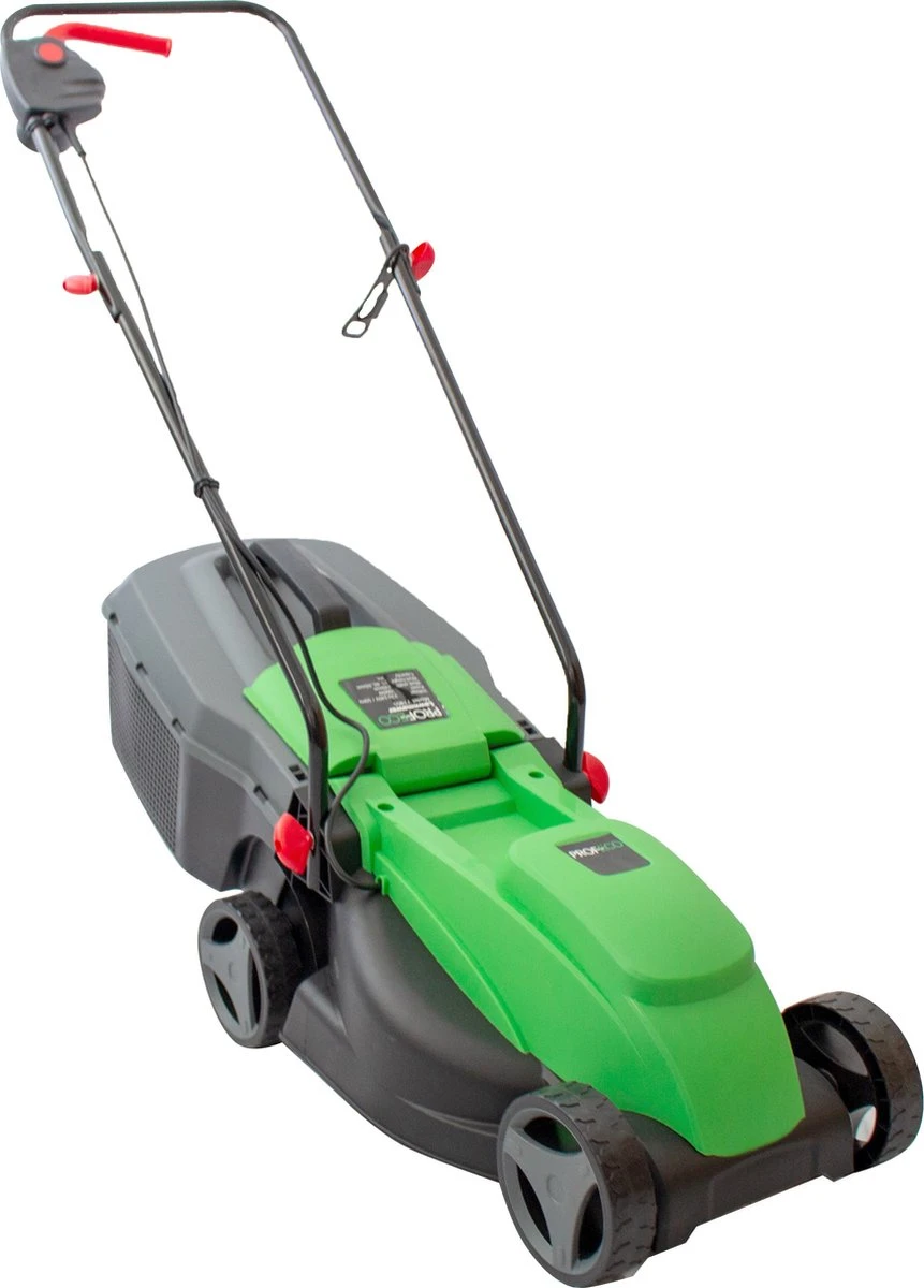 Profeco Elektrische Grasmaaier 1000W - Grasmaaimachine Met 320mm Maaibreedte En Instelbare Maaihoogte - Incl. 30 Liter Opvangbak 3 Profeco Elektrische Grasmaaier 1000W - Grasmaaimachine Met 320mm Maaibreedte En Instelbare Maaihoogte - Incl. 30 Liter Opvangbak